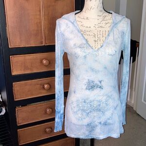 Prana Light Blue Long Sleeve Top